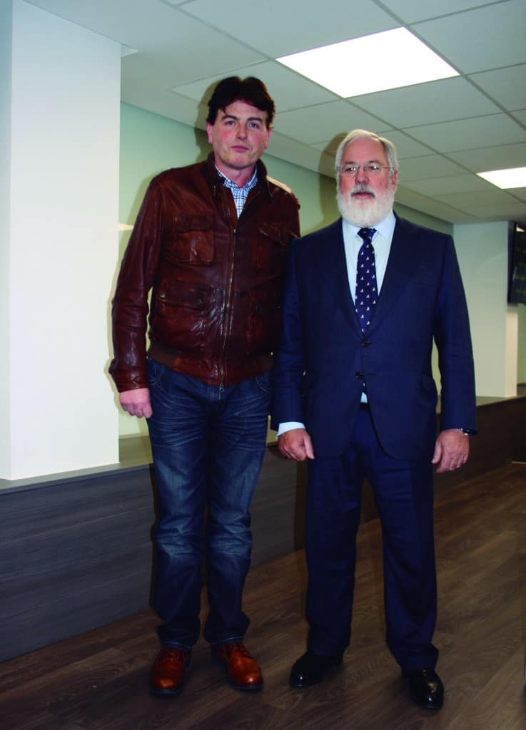 Pedro Gómez con el ministro Arias Cañete