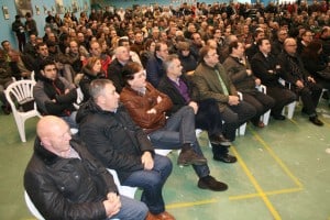 Integrantes de ASAJA Cantabria en la reunión ganadera